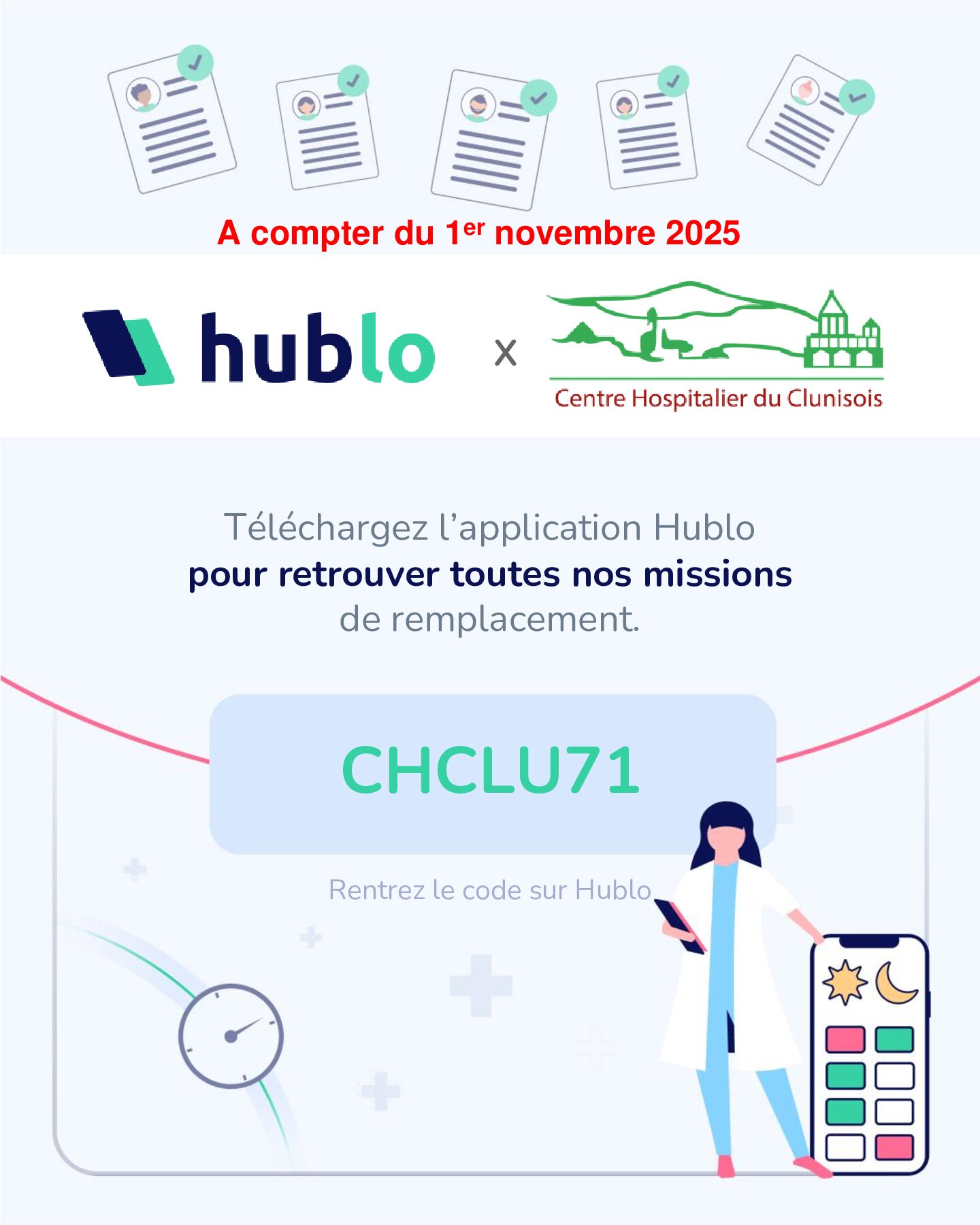 Hublo arrive dans l’établissement
